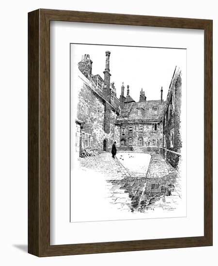 'Old Charterhouse: In Washhouse Court', 1886-Joseph Pennell-Framed Giclee Print