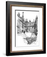 'Old Charterhouse: In Washhouse Court', 1886-Joseph Pennell-Framed Giclee Print