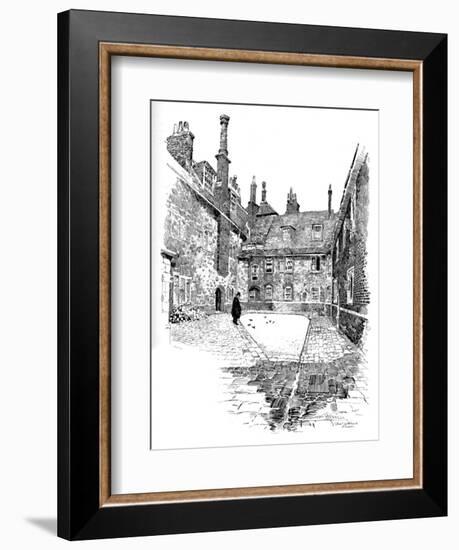 'Old Charterhouse: In Washhouse Court', 1886-Joseph Pennell-Framed Giclee Print