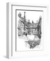 'Old Charterhouse: In Washhouse Court', 1886-Joseph Pennell-Framed Giclee Print