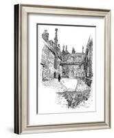 'Old Charterhouse: In Washhouse Court', 1886-Joseph Pennell-Framed Giclee Print