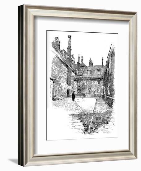 'Old Charterhouse: In Washhouse Court', 1886-Joseph Pennell-Framed Giclee Print