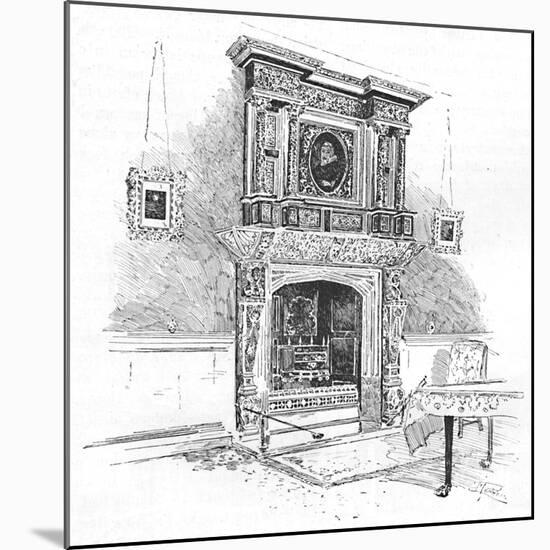 'Old Charterhouse: Mantelpiece in the Master's Lodge', 1886-Joseph Pennell-Mounted Giclee Print