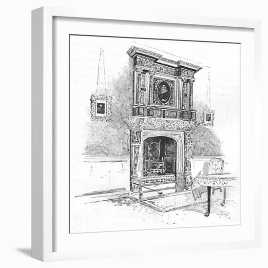 'Old Charterhouse: Mantelpiece in the Master's Lodge', 1886-Joseph Pennell-Framed Giclee Print