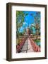 Old Chedi (Buddhist Stupa) in Sukhothai, Thailand-David Ionut-Framed Photographic Print