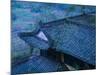 Old Chinese Temple Roof, Fengdu, Chongqing Province, China-Walter Bibikow-Mounted Photographic Print