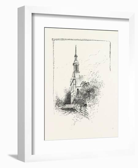 Old Church at Iberville, Canada, Nineteenth Century-null-Framed Giclee Print