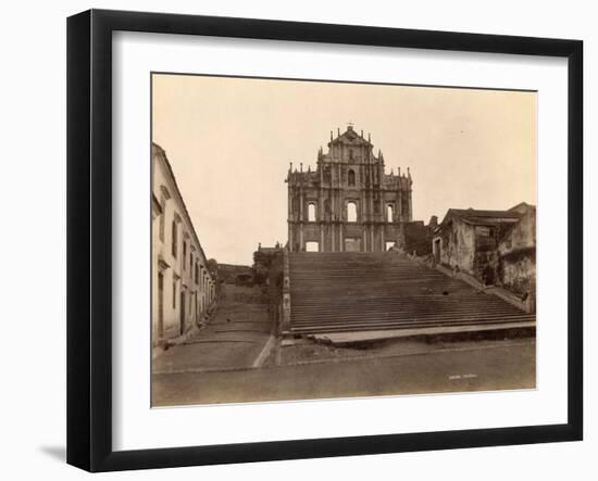 Old Church at Macao (China)-null-Framed Photographic Print