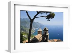 Old Church with Amalfi Coast Vista, Italy-George Oze-Framed Photographic Print