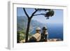 Old Church with Amalfi Coast Vista, Italy-George Oze-Framed Photographic Print