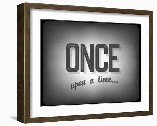 Old Cinema Phrase (Once Upon A Time)-pashabo-Framed Art Print