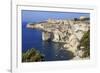 Old citadel and cliffs, interesting rock formations, Bonifacio, Corsica, France, Mediterranean, Eur-Eleanor Scriven-Framed Photographic Print