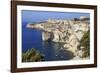 Old citadel and cliffs, interesting rock formations, Bonifacio, Corsica, France, Mediterranean, Eur-Eleanor Scriven-Framed Photographic Print