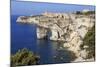 Old citadel and cliffs, interesting rock formations, Bonifacio, Corsica, France, Mediterranean, Eur-Eleanor Scriven-Mounted Photographic Print