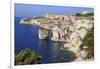 Old citadel and cliffs, interesting rock formations, Bonifacio, Corsica, France, Mediterranean, Eur-Eleanor Scriven-Framed Photographic Print