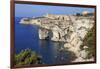 Old citadel and cliffs, interesting rock formations, Bonifacio, Corsica, France, Mediterranean, Eur-Eleanor Scriven-Framed Photographic Print