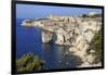 Old citadel and cliffs, interesting rock formations, Bonifacio, Corsica, France, Mediterranean, Eur-Eleanor Scriven-Framed Photographic Print