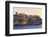 Old citadel at dawn, in early morning light, seen from the sea, Bonifacio, Corsica, France, Mediter-Eleanor Scriven-Framed Photographic Print