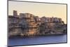 Old citadel at dawn, in early morning light, seen from the sea, Bonifacio, Corsica, France, Mediter-Eleanor Scriven-Mounted Photographic Print