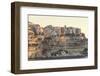 Old citadel townhouses and church at dawn, in early morning light, seen from the sea, Bonifacio, Co-Eleanor Scriven-Framed Photographic Print