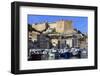 Old citadel view with yachts in the marina, Bonifacio, Corsica, France, Mediterranean, Europe-Eleanor Scriven-Framed Photographic Print