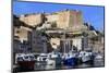 Old citadel view with yachts in the marina, Bonifacio, Corsica, France, Mediterranean, Europe-Eleanor Scriven-Mounted Photographic Print