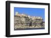 Old citadel, with Aragon steps, atop cliffs, from the sea, Bonifacio, Corsica, France, Mediterranea-Eleanor Scriven-Framed Photographic Print