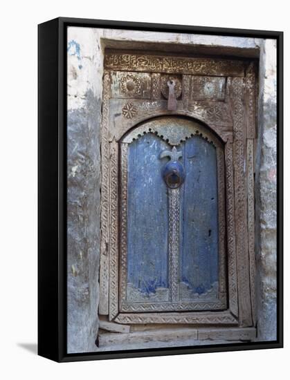 Old City Area of the Babylonian Town of Sana, Yemen, Middle East-Traverso Doug-Framed Stretched Canvas