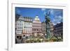 Old City Center Market, Fountain, Frankfurt, Hessen, Germany-Jim Engelbrecht-Framed Photographic Print