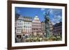 Old City Center Market, Fountain, Frankfurt, Hessen, Germany-Jim Engelbrecht-Framed Photographic Print