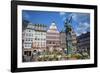 Old City Center Market, Fountain, Frankfurt, Hessen, Germany-Jim Engelbrecht-Framed Photographic Print