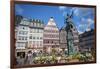 Old City Center Market, Fountain, Frankfurt, Hessen, Germany-Jim Engelbrecht-Framed Photographic Print