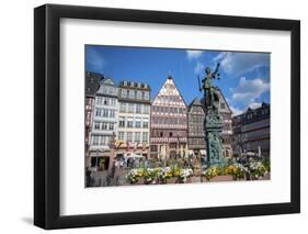 Old City Center Market, Fountain, Frankfurt, Hessen, Germany-Jim Engelbrecht-Framed Photographic Print