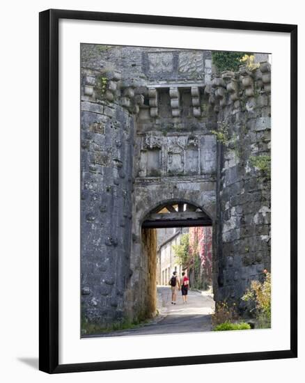 Old City Gate, Vezelay, Burgundy, France, Europe-Nick Servian-Framed Photographic Print