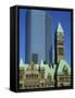 Old City Hall and Modern Skyscraper, Toronto, Ontario, Canada, North America-Hans Peter Merten-Framed Stretched Canvas