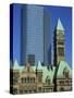 Old City Hall and Modern Skyscraper, Toronto, Ontario, Canada, North America-Hans Peter Merten-Stretched Canvas