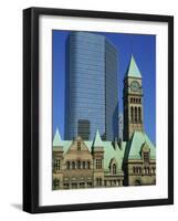 Old City Hall and Modern Skyscraper, Toronto, Ontario, Canada, North America-Hans Peter Merten-Framed Photographic Print