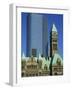 Old City Hall and Modern Skyscraper, Toronto, Ontario, Canada, North America-Hans Peter Merten-Framed Photographic Print