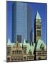 Old City Hall and Modern Skyscraper, Toronto, Ontario, Canada, North America-Hans Peter Merten-Mounted Photographic Print
