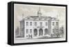 Old City Hall, New York, in 1776, from 'Valentine's Manual', Engraved by George Hayward, 1856-David Grim-Framed Stretched Canvas