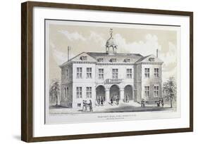 Old City Hall, New York, in 1776, from 'Valentine's Manual', Engraved by George Hayward, 1856-David Grim-Framed Giclee Print