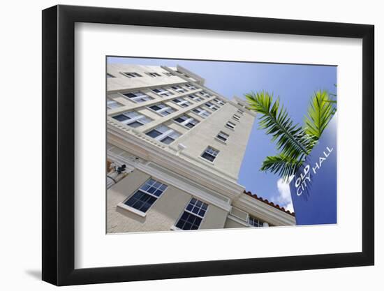 Old City Hall of Miami Beach, Washington Avenue, Miami South Beach, Art Deco District, Florida, Usa-Axel Schmies-Framed Photographic Print