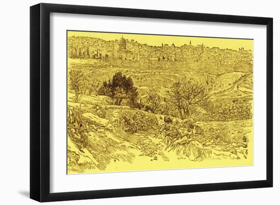 Old City of Jerusalem seen from Mount of Olives-James Jacques Joseph Tissot-Framed Giclee Print