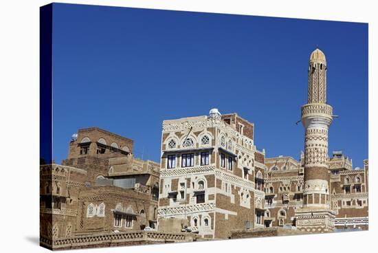 Old City of Sanaa, UNESCO World Heritage Site, Yemen, Middle East-Bruno Morandi-Stretched Canvas