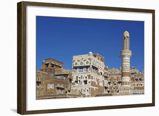 Old City of Sanaa, UNESCO World Heritage Site, Yemen, Middle East-Bruno Morandi-Framed Photographic Print