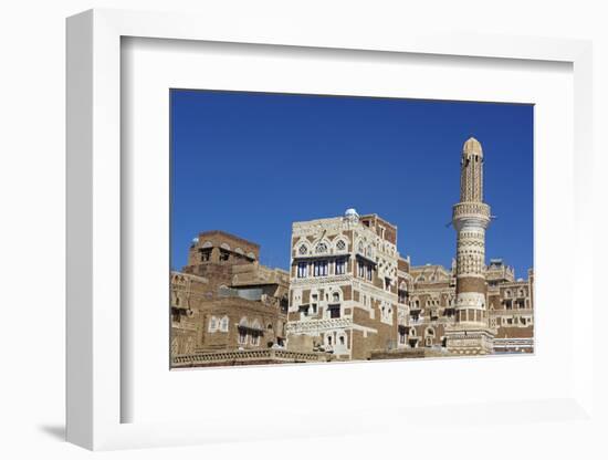 Old City of Sanaa, UNESCO World Heritage Site, Yemen, Middle East-Bruno Morandi-Framed Photographic Print