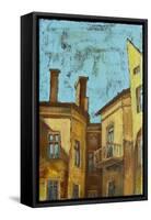 Old City Puildings-Leks-Framed Stretched Canvas
