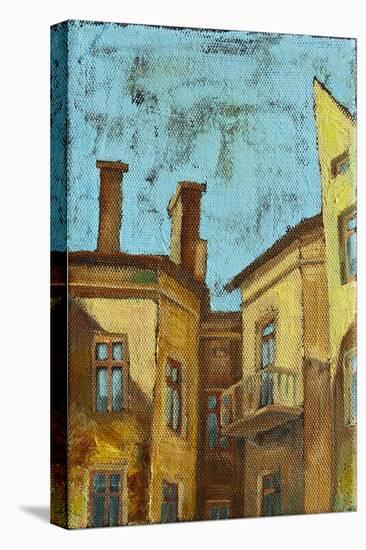 Old City Puildings-Leks-Stretched Canvas