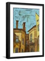 Old City Puildings-Leks-Framed Art Print