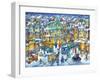 Old City Snow-Bill Bell-Framed Giclee Print